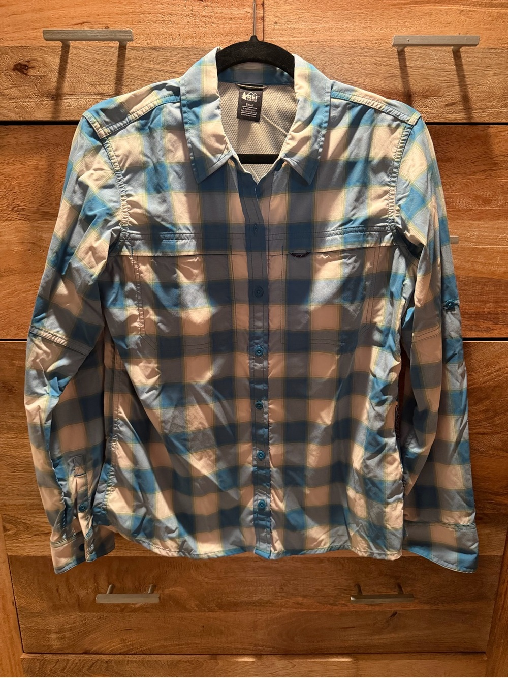 REI Women’s Plaid Button-Down Shirt - Blue & White